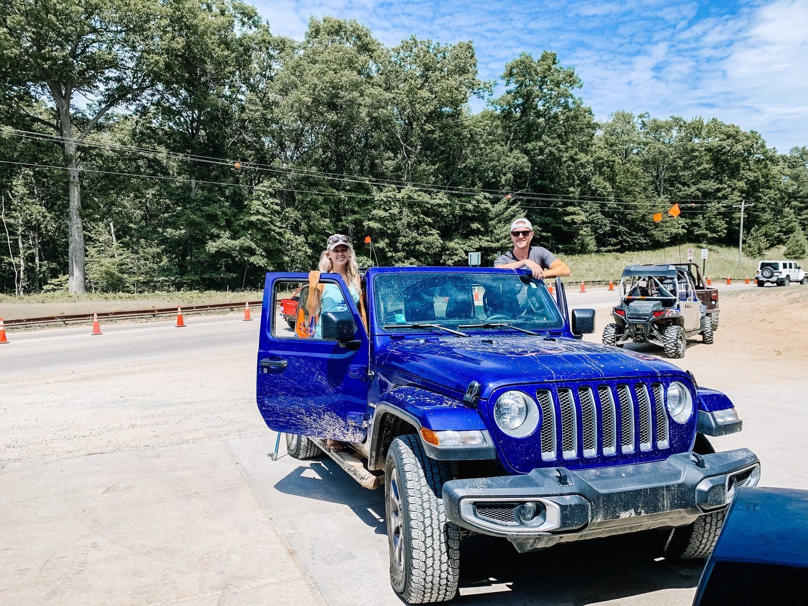 Driving the Jeep at the beach