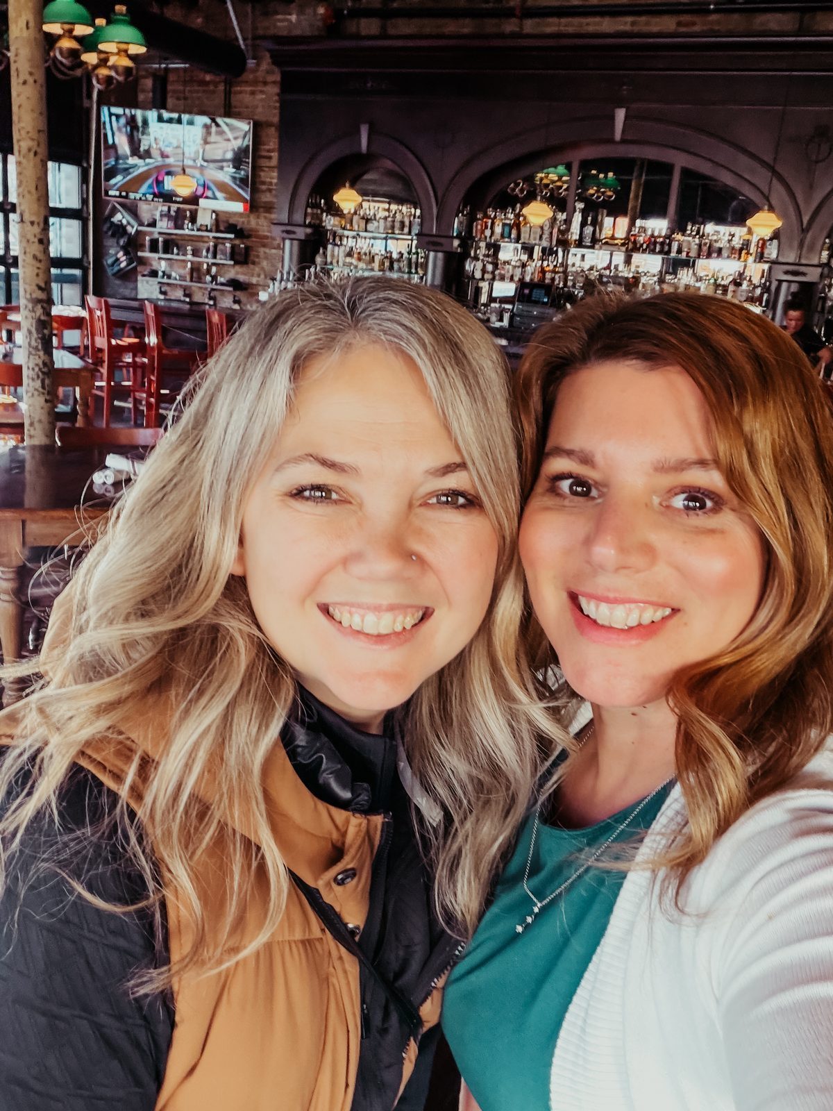 Samantha and Jennifer Piala at lunch in Beloit