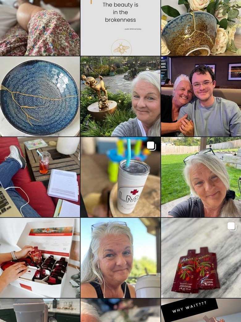 The Hive Instagram feed before, mismatched posts with no consistent look