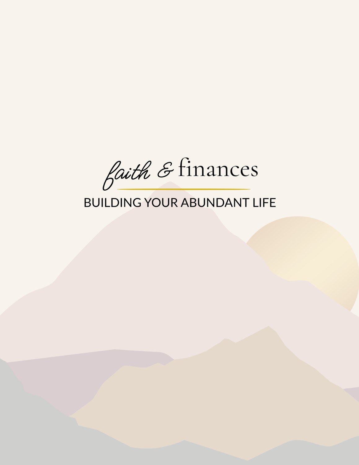 Faith and Finances Workbook cover