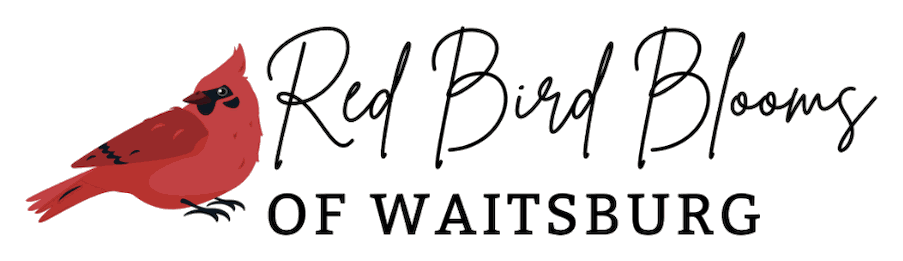 Red Bird Blooms horizontal logo