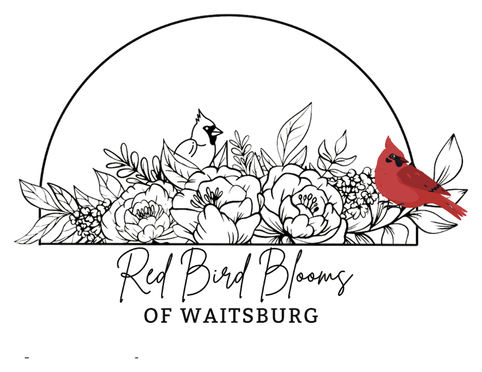 Red Bird Blooms of Waitsburg primary logo
